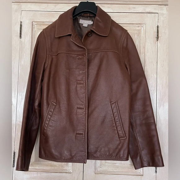 J. Crew Other - J. Crew 100% Brown Leather Jacket